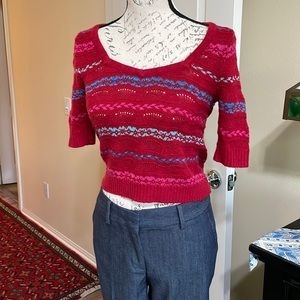 Free People Cropped Knit Sweater.